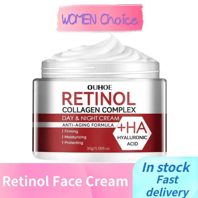 Creme Hidratante Facial com Retinol, Anti-Rugas, Redutor de Poros, Clareador de Linhas Finas