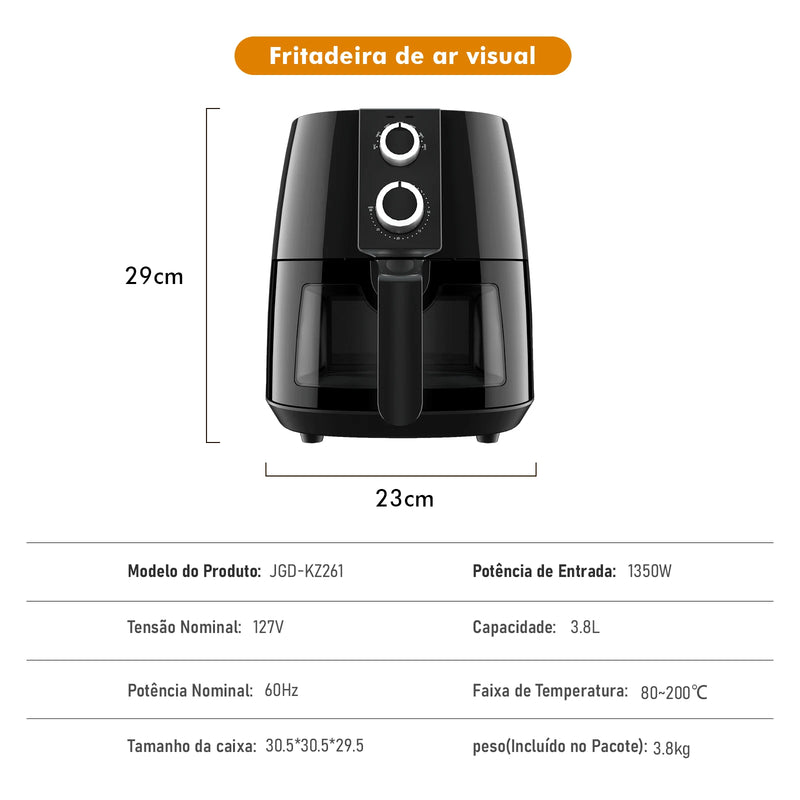 Fritadeira Elétrica Air Fryer, 127 e 220 Volts, 1500 Watts