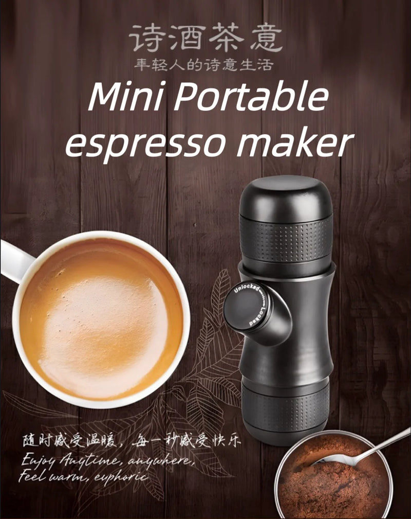 Mini Máquina de Café Portátil de Pressão Manual