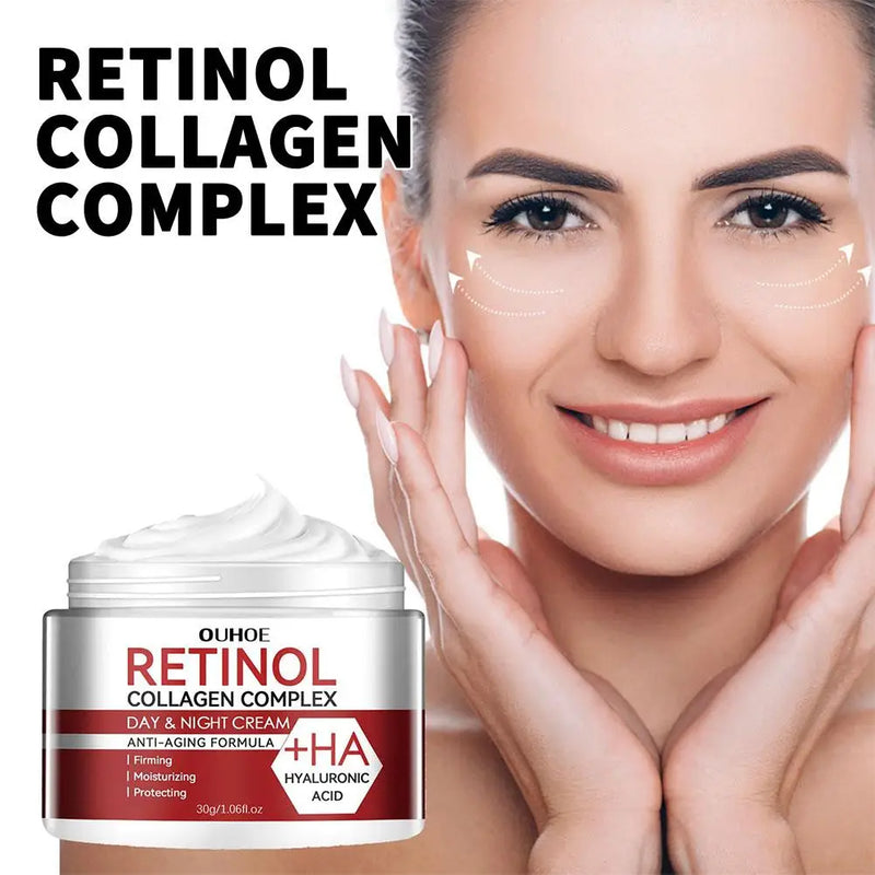 Creme Hidratante Facial com Retinol, Anti-Rugas, Redutor de Poros, Clareador de Linhas Finas