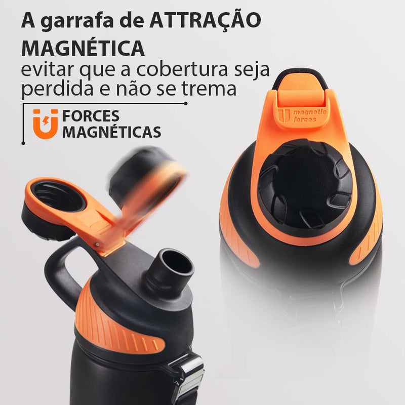 Garrafa Térmica FEIJIAN com Tampa Magnética, Aço Inoxidável, Isolada a Vácuo, 1000ml