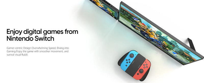 Monitor Gamer ARZOPA de 16,1 polegadas, 100% sRGB, 144Hz, Compatível com PS4/5, Steam Deck, Switch, PC e Mac