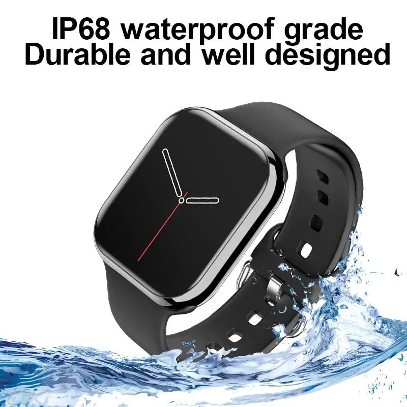 Smartwatch com Chamada Bluetooth, Medidor de Frequência Cardíaca, Resistencia à Água, Carregamento Sem Fio, 450mAh