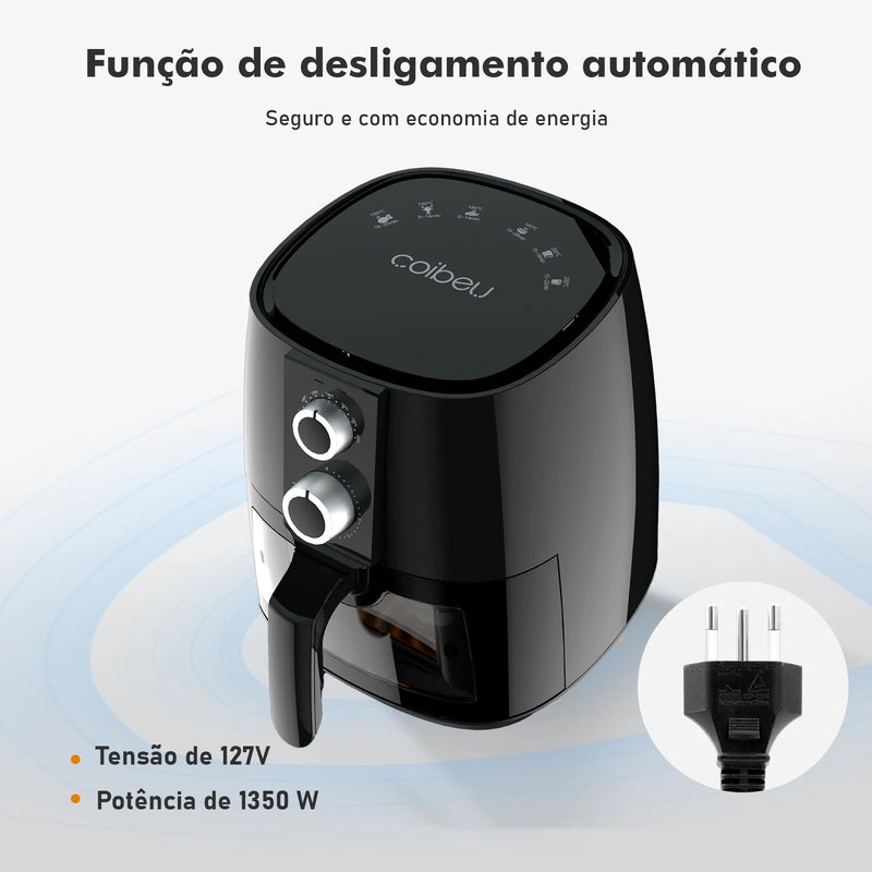 Fritadeira Elétrica Air Fryer, 127 e 220 Volts, 1500 Watts